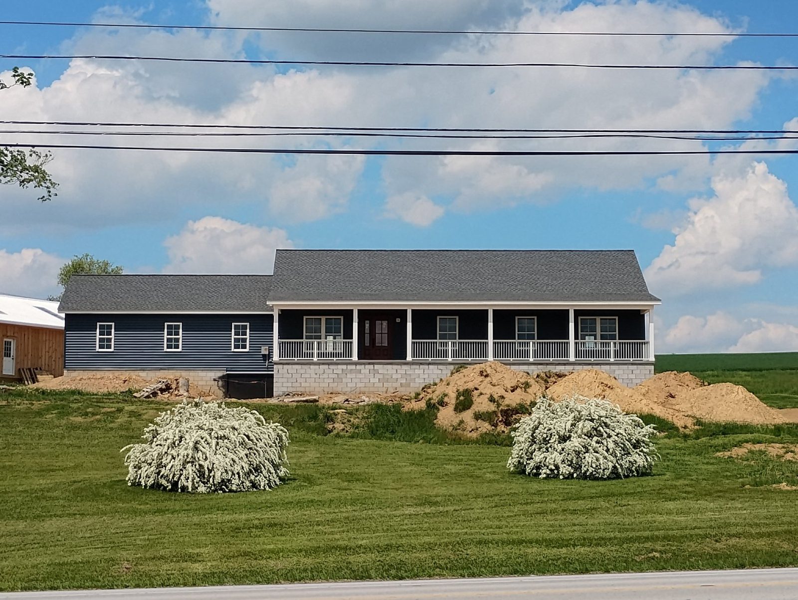 Completed country home and detached garage