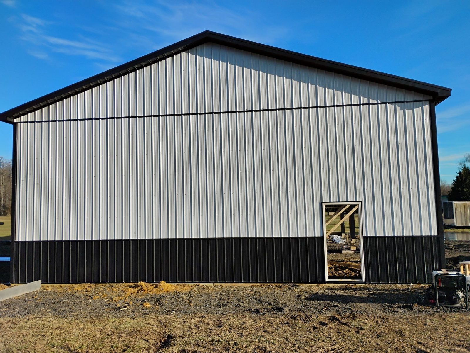 Completed metal building