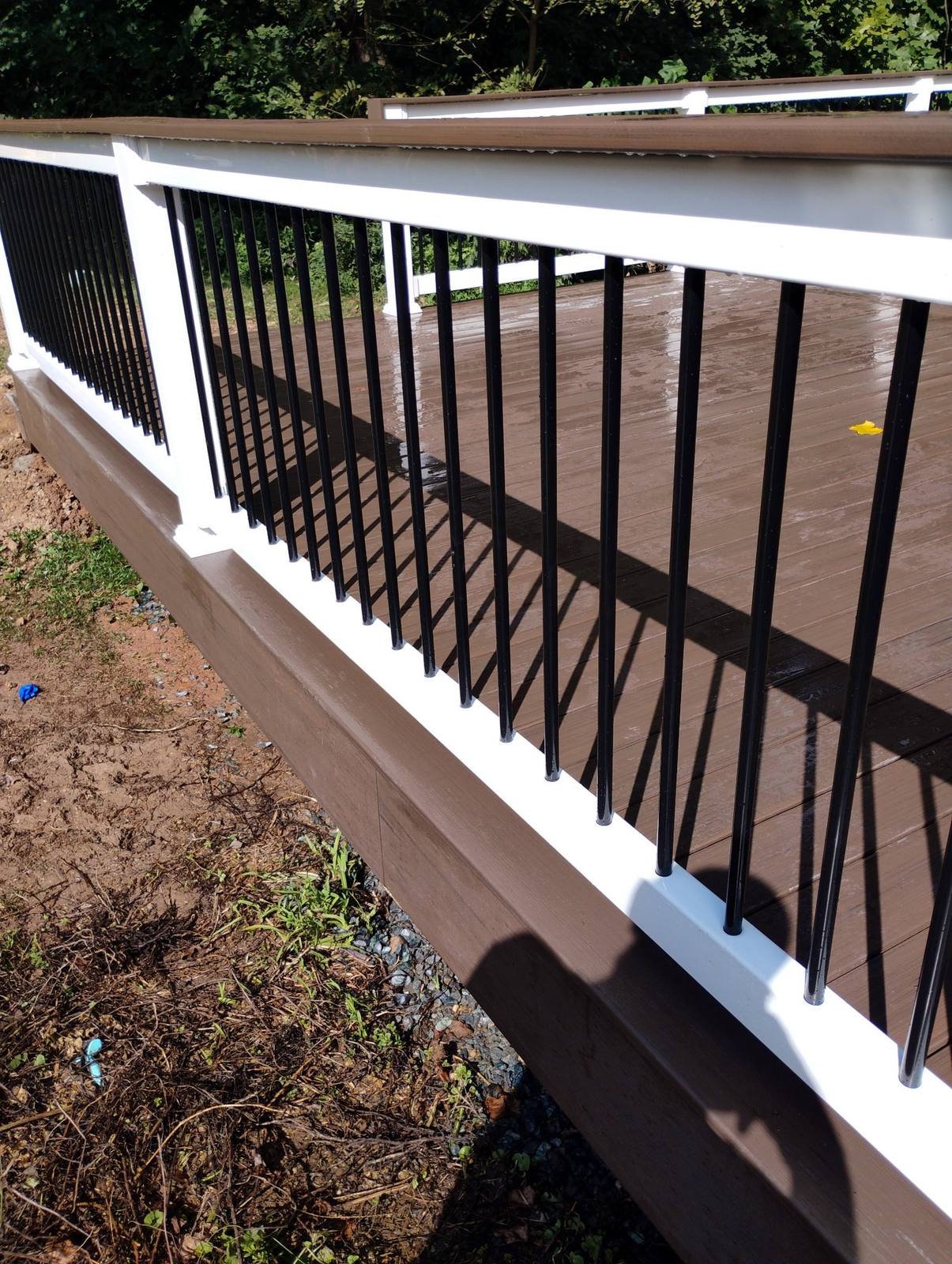 Finished deck and exterior railing detail