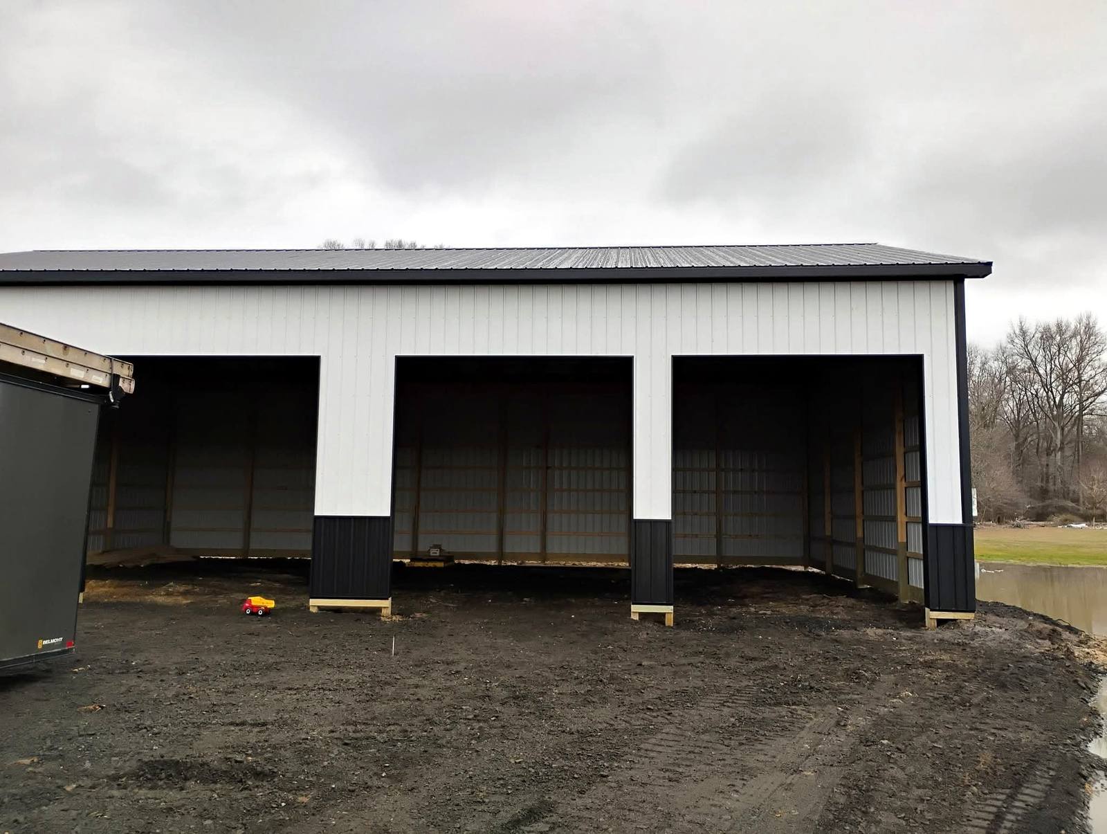 Completed home exterior and covered porch