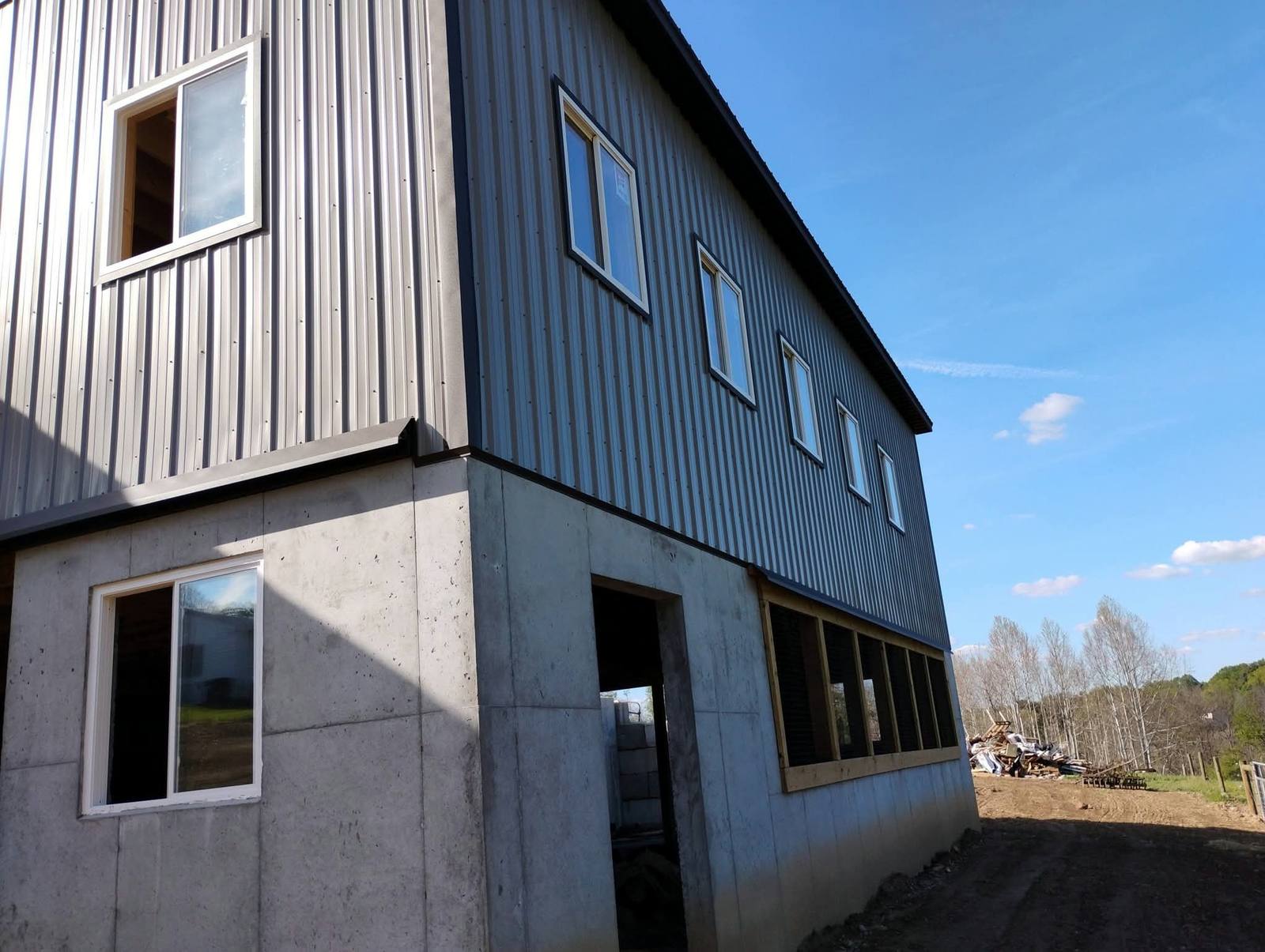 Completed exterior renovation on a country home