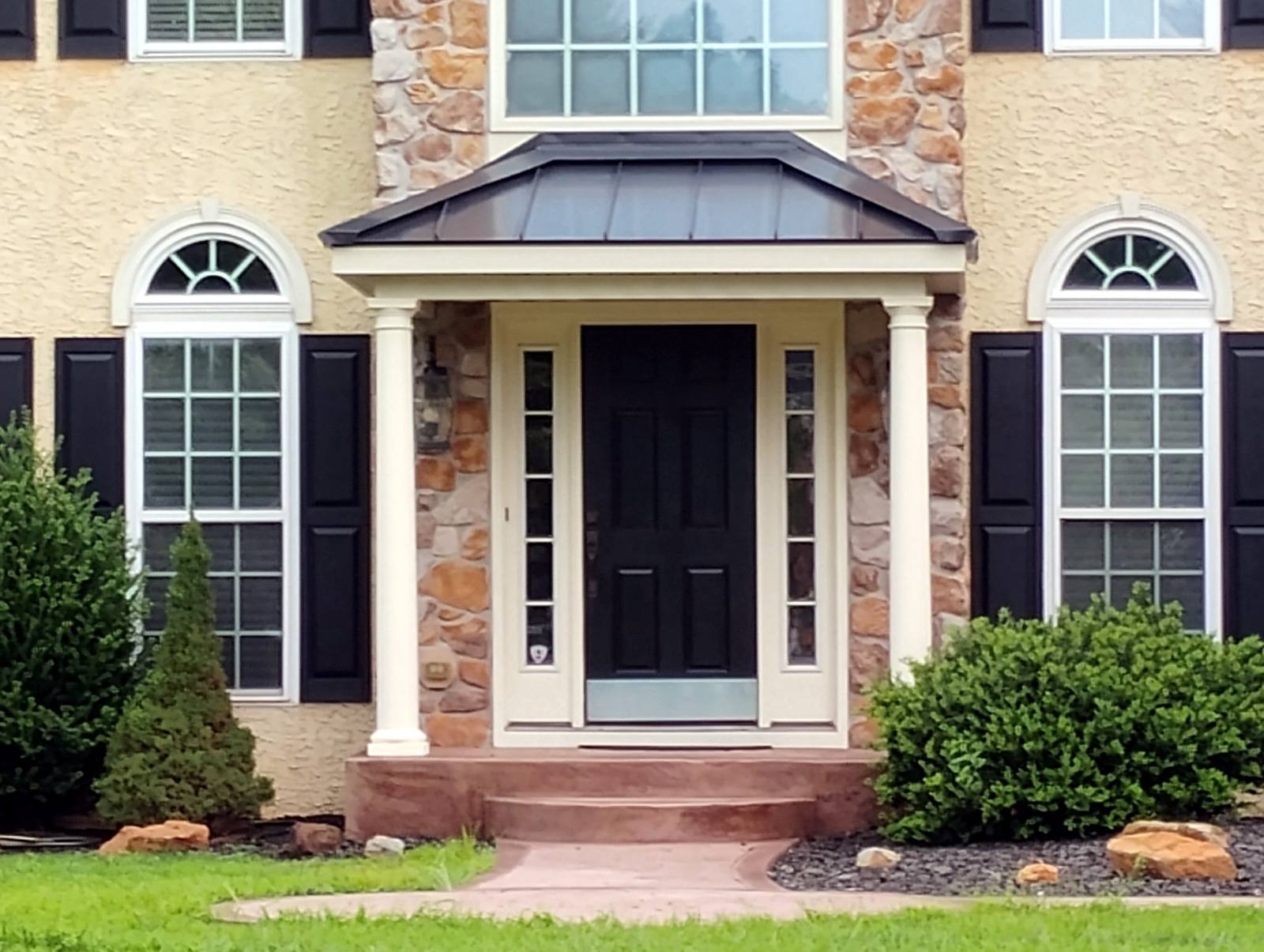 Completed residential construction and landscaping
