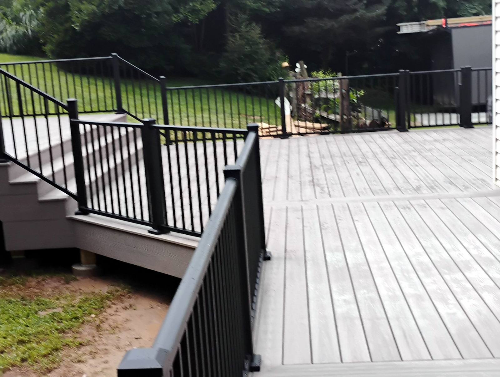 Completed deck and outdoor living area