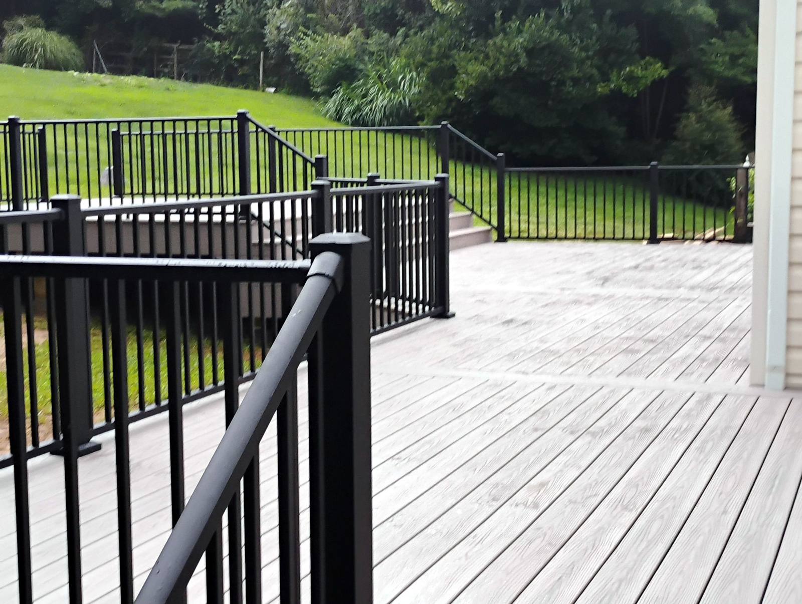 Completed deck and exterior home improvement