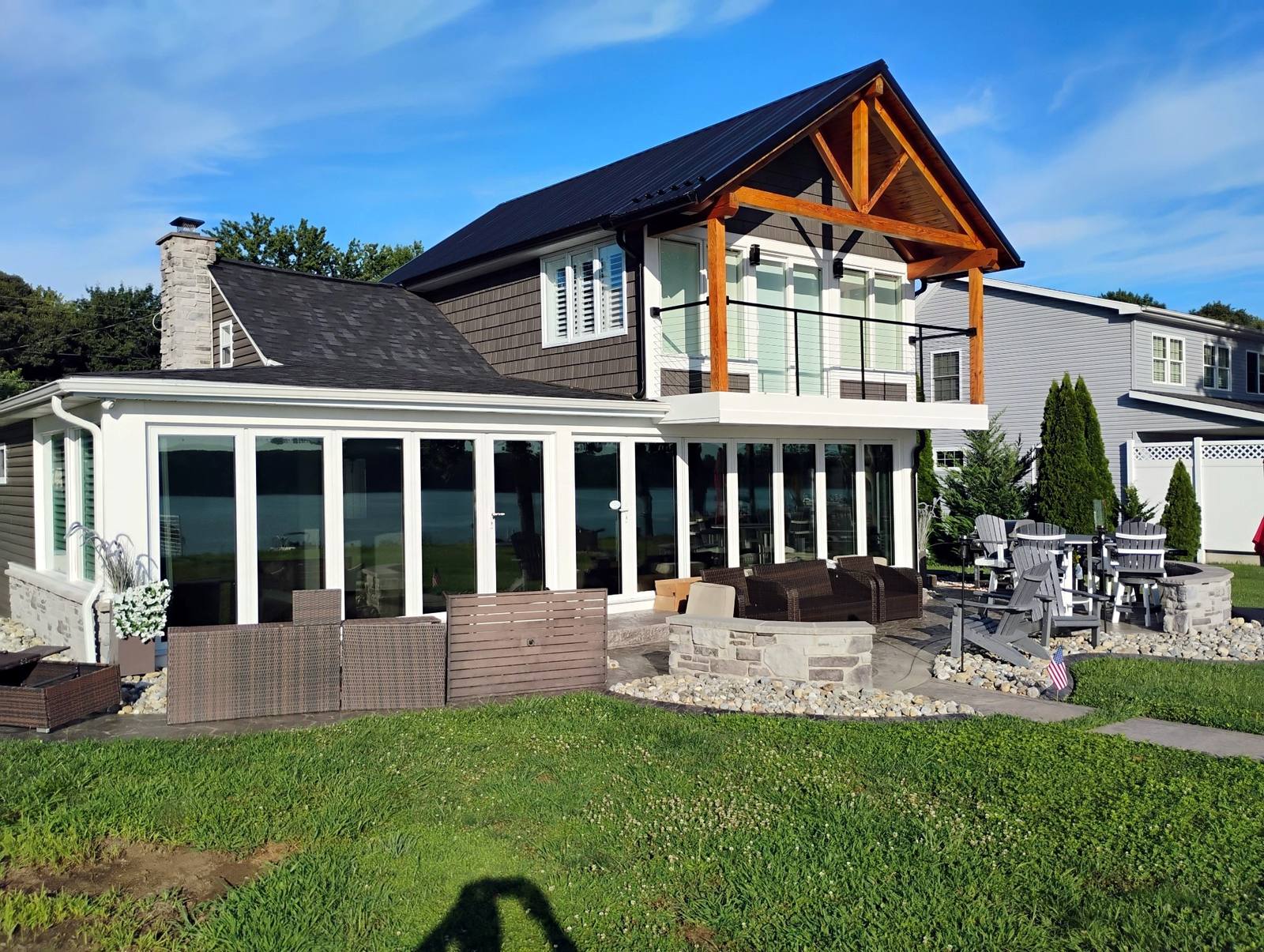 Finished country home exterior