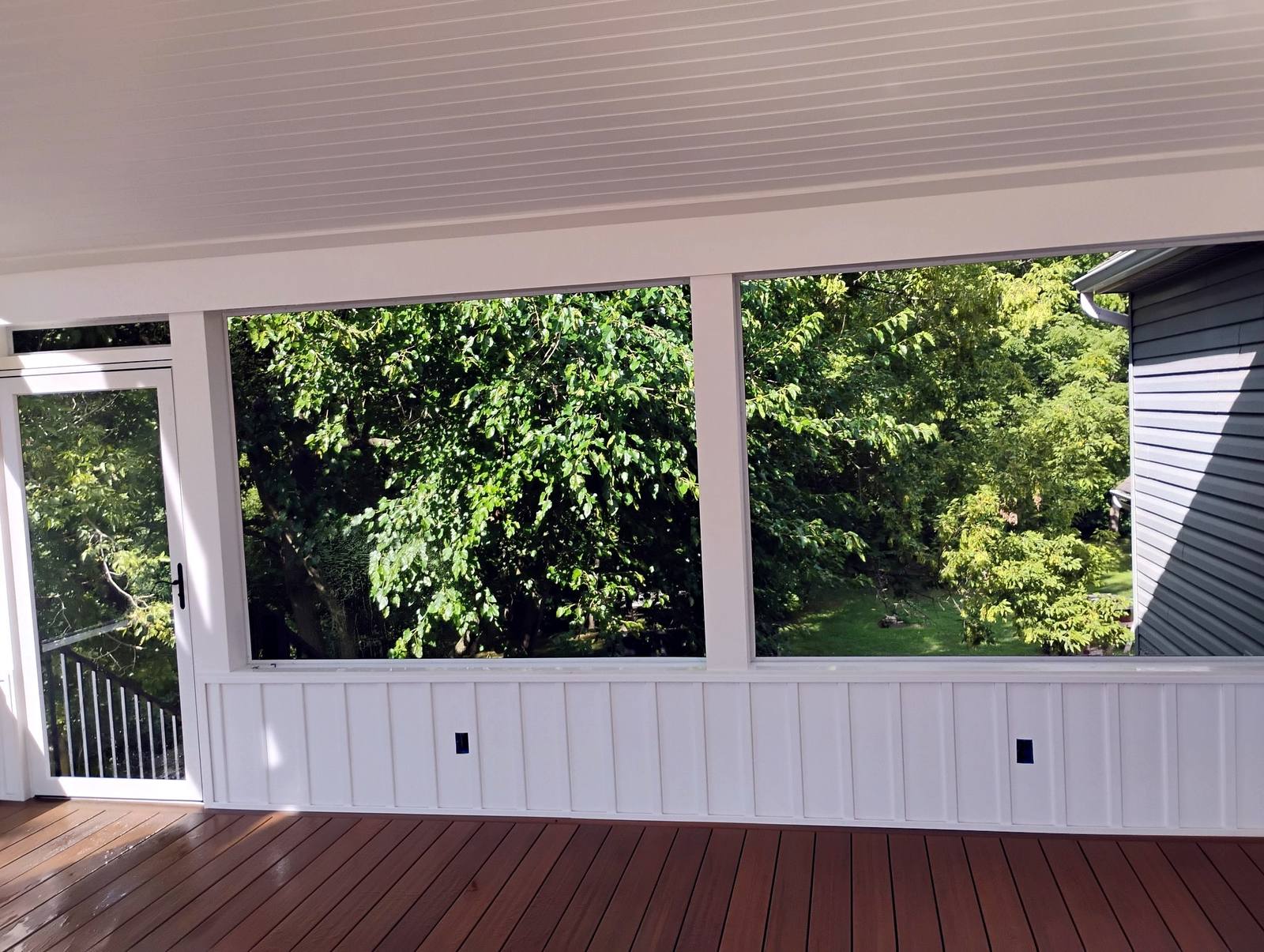 Completed covered patio and outdoor living area