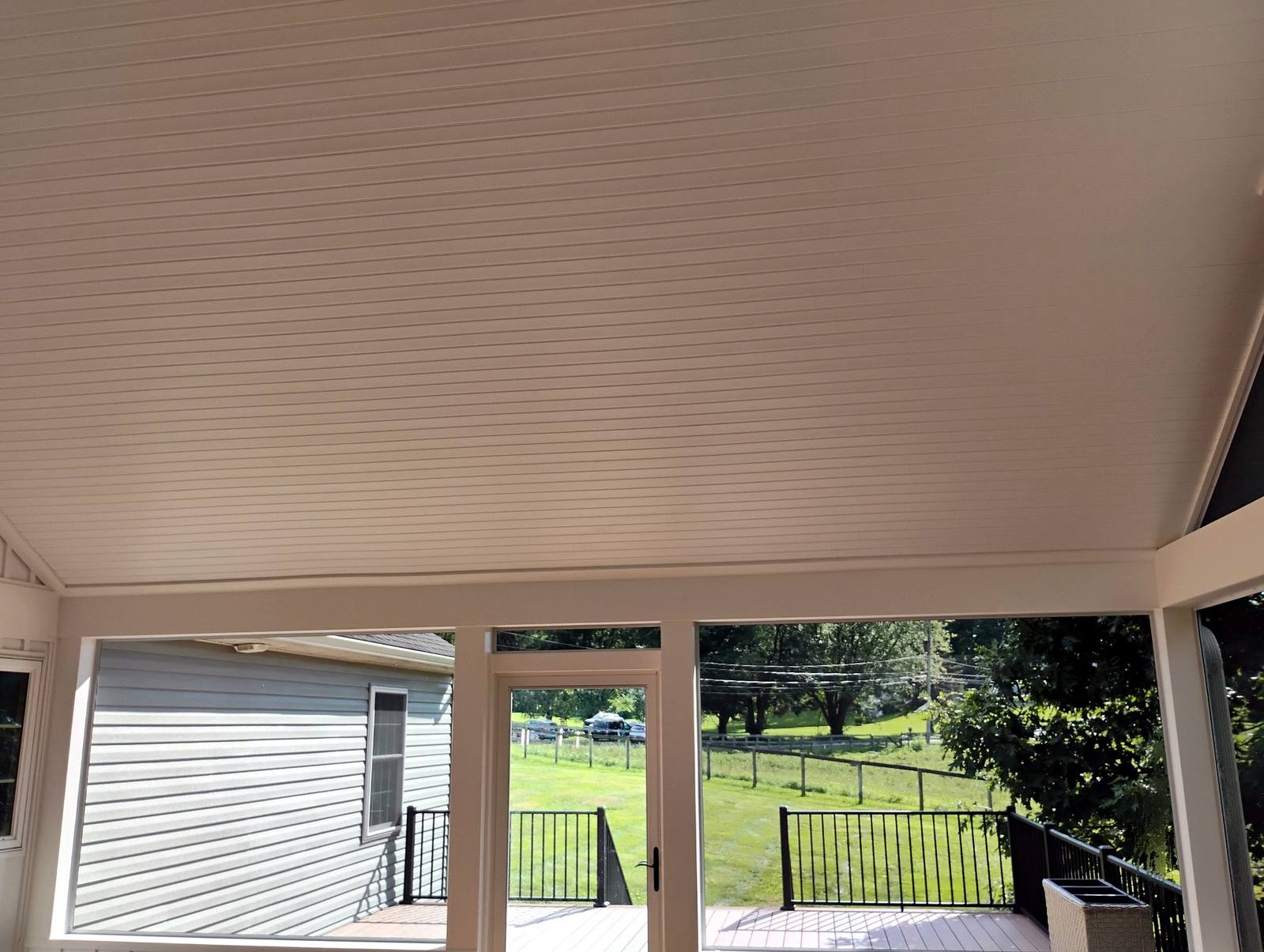 Completed porch and backyard improvement