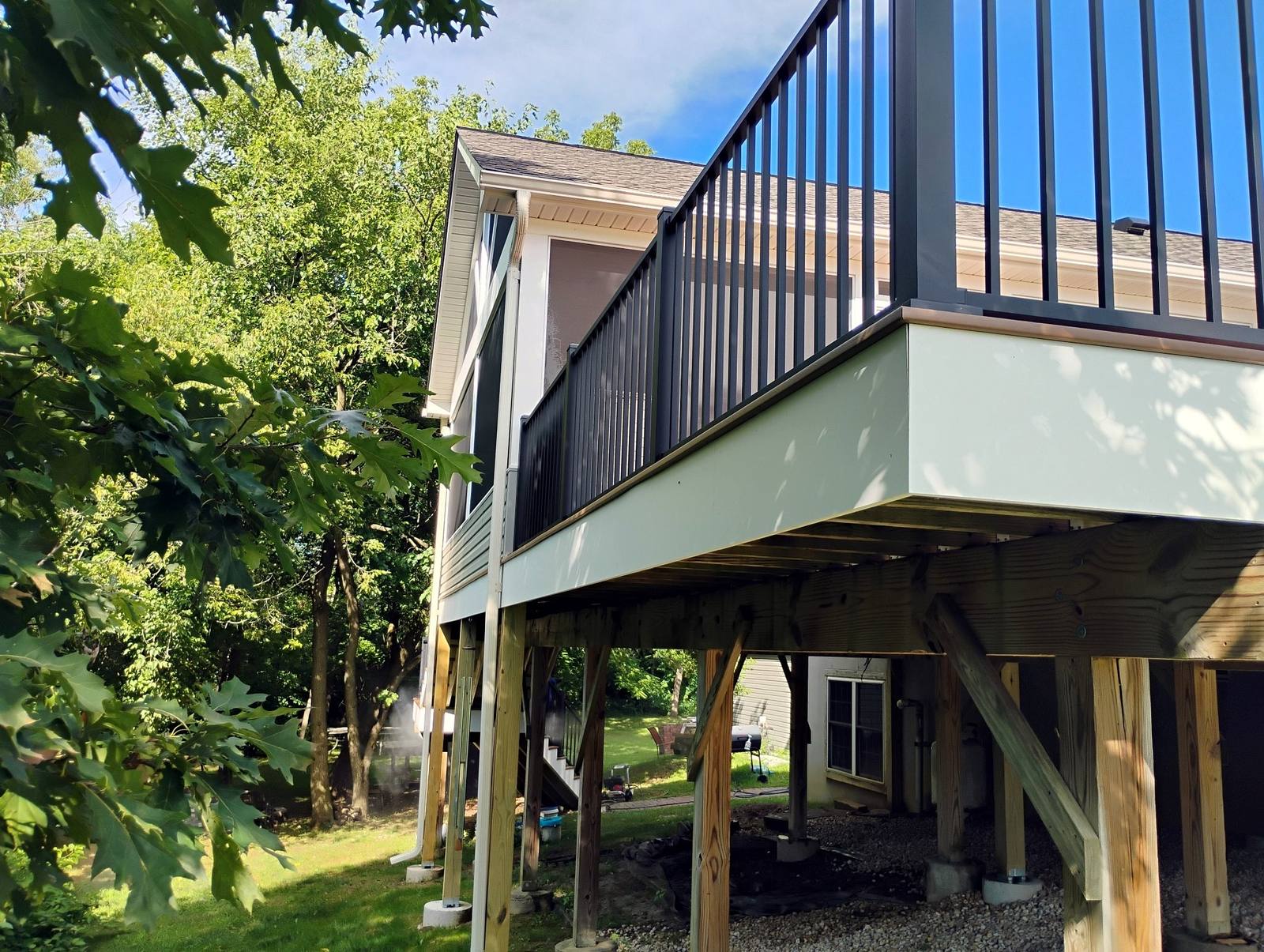 Finished property improvement and outdoor structure