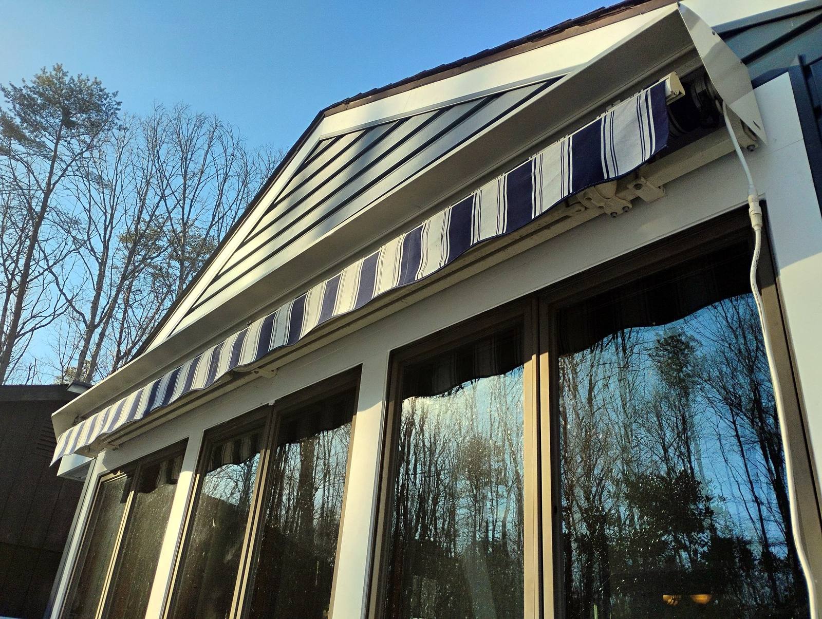 Completed exterior timber and roof detail