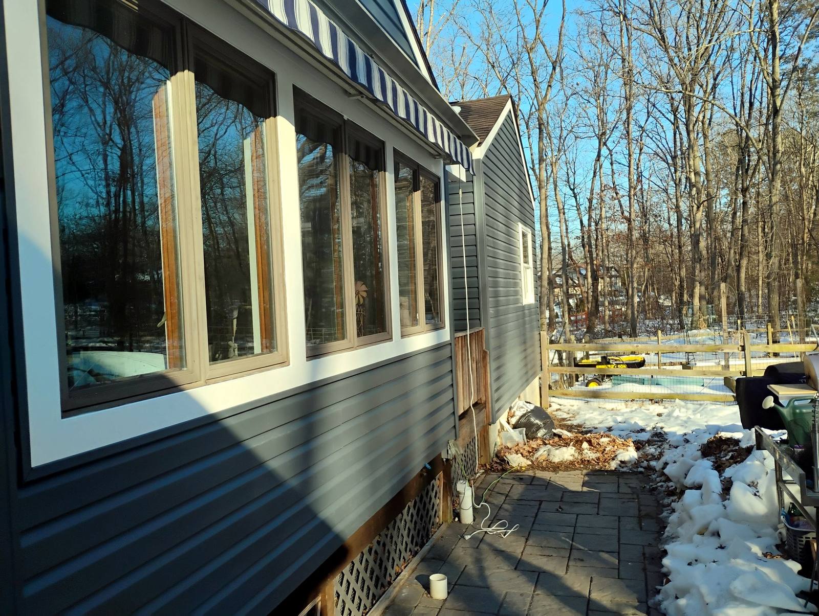 Completed residential deck and exterior detail
