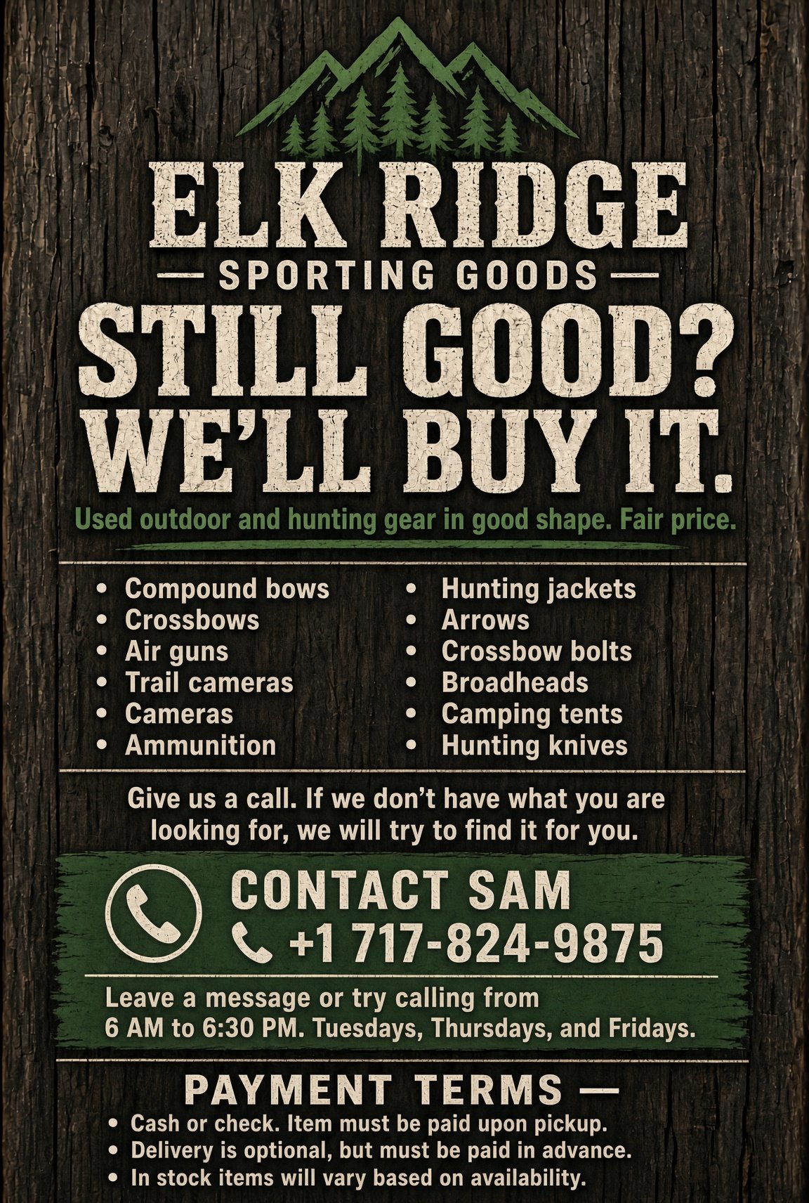Elk Ridge Sporting Goods flyer